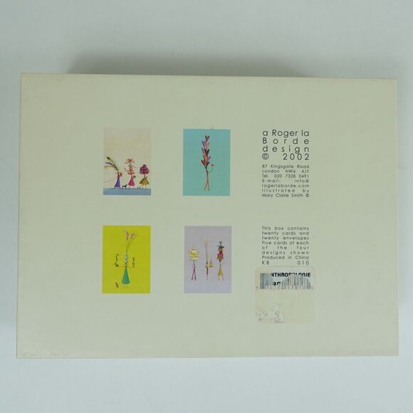 Anthropologie Roger La Borde Blank Note Cards Boxed set of 20 Four Designs - Picture 7 of 16